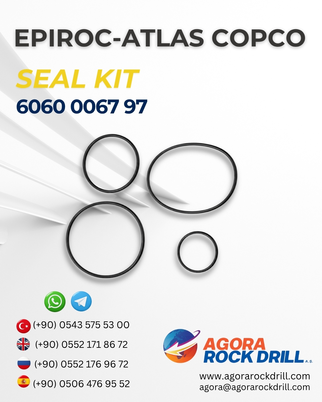 Epiroc - Atlas Copco - Seal Kit - 6060 0067 97 - 6060006797 - 6060-0067-97