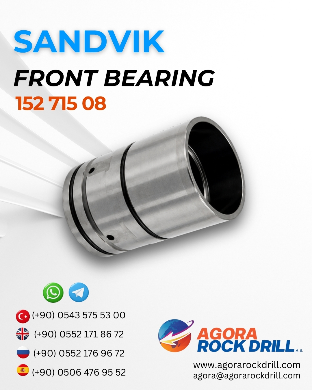 Sandvik - Front Bearing - 152 715 08 - 15271508