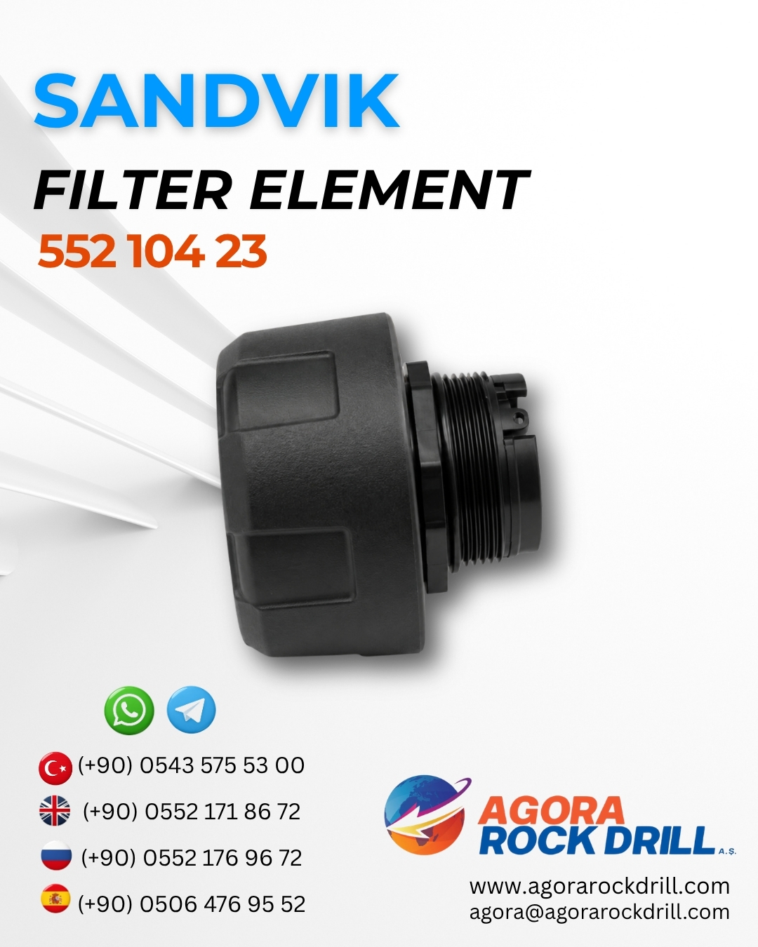 Sandvik - Filter Element - 552 104 23 - 55210423