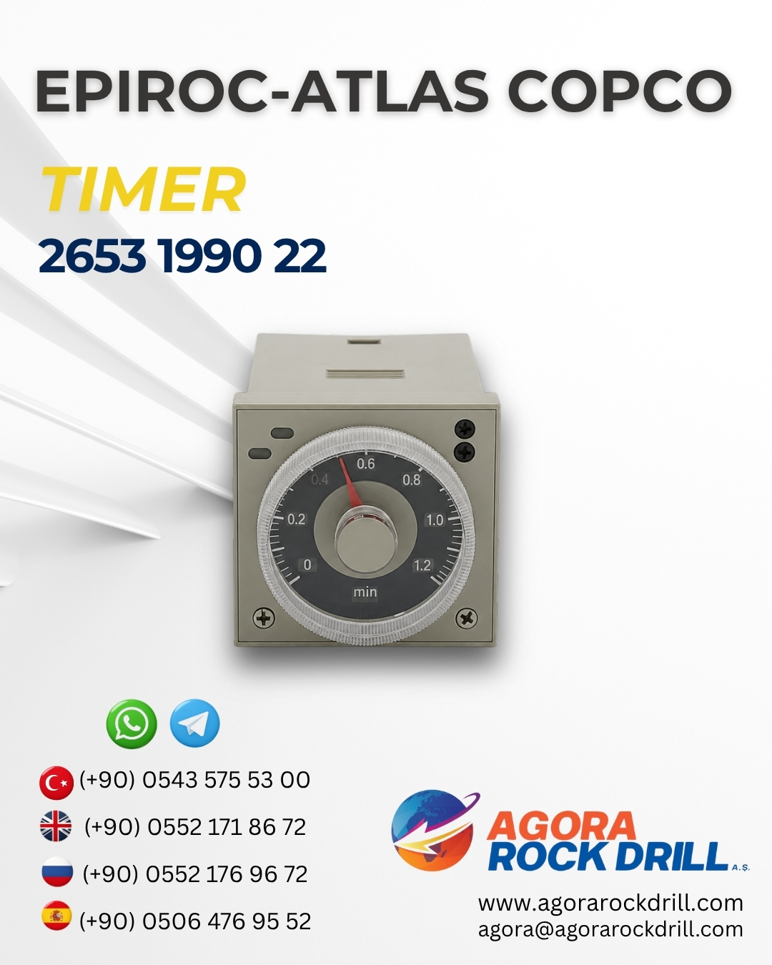 Epiroc - Atlas Copco - Timer - 2653 1990 22 - 2653199022 - 2653-1990-22