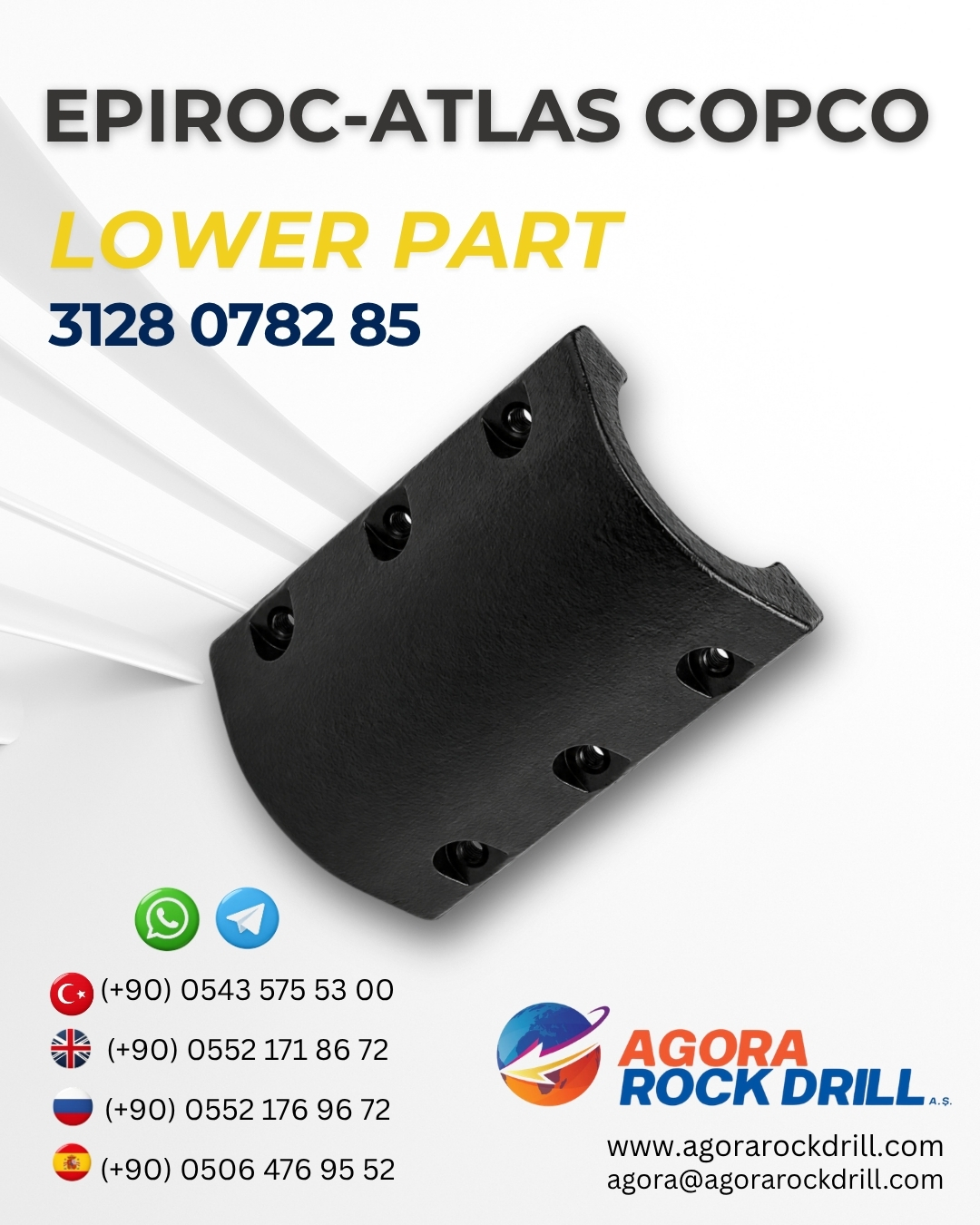 Epiroc - Atlas Copco - Lower Part - 3128 0782 85 - 3128078285 - 3128-0782-85
