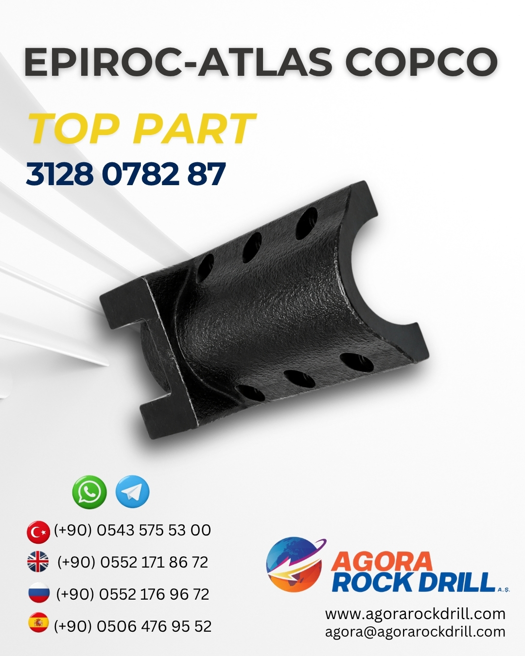 Epiroc - Atlas Copco - Top Part - 3128 0782 87 - 3128078287 - 3128-0782-87