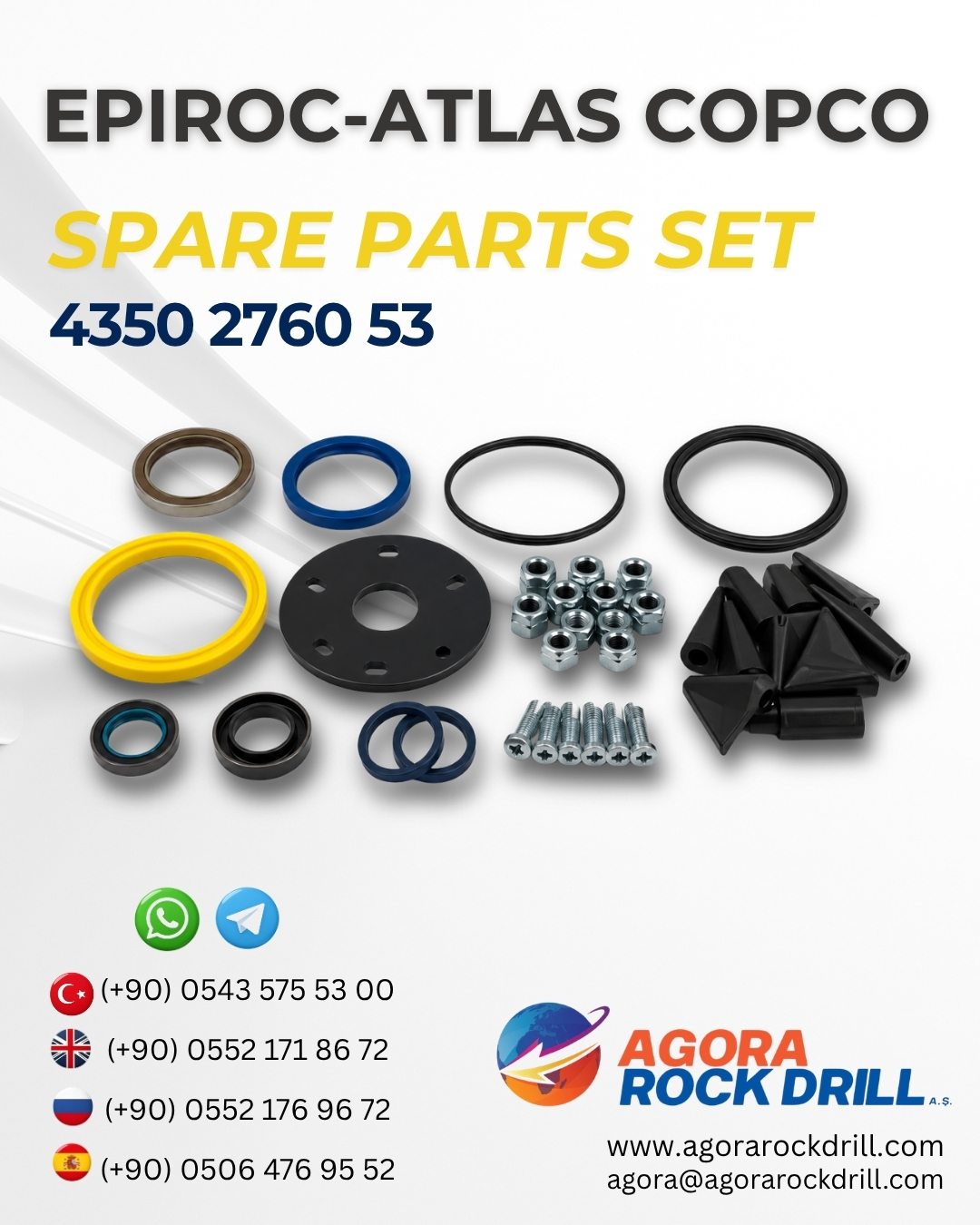 Epiroc - Atlas Copco - Spare Parts Set - 4350 2760 53 - 4350276053 - 4350-2760-53