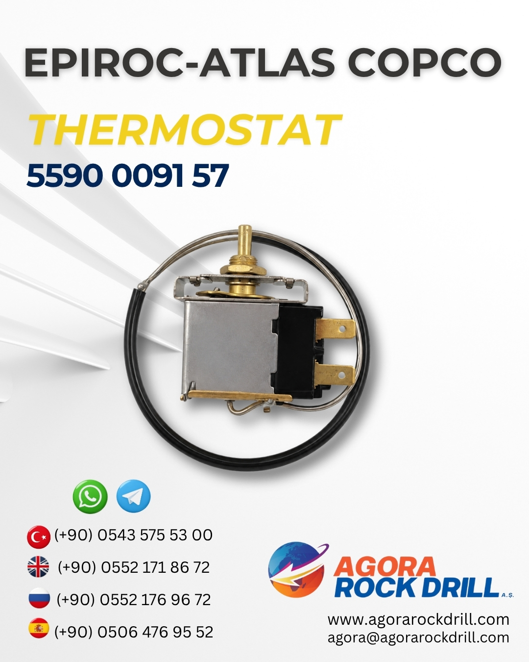 Epiroc - Atlas Copco - Thermostat - 5590 0091 57 - 5590009157 - 5590-0091-57