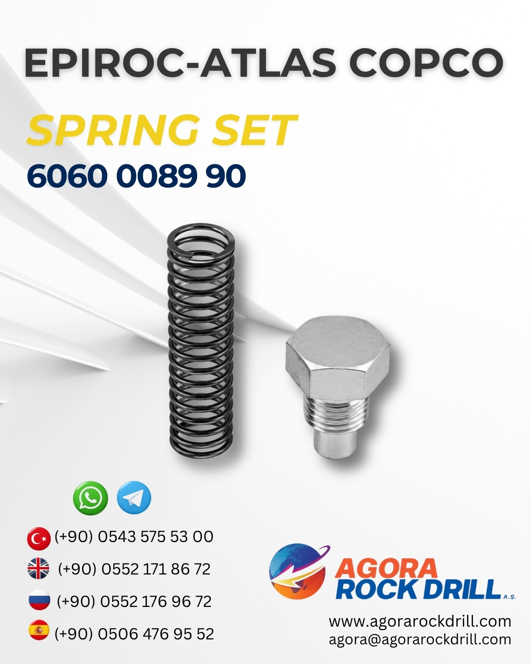 Epiroc - Atlas Copco - Spring Set - 6060 0089 90 - 6060008990 - 6060-0089-90