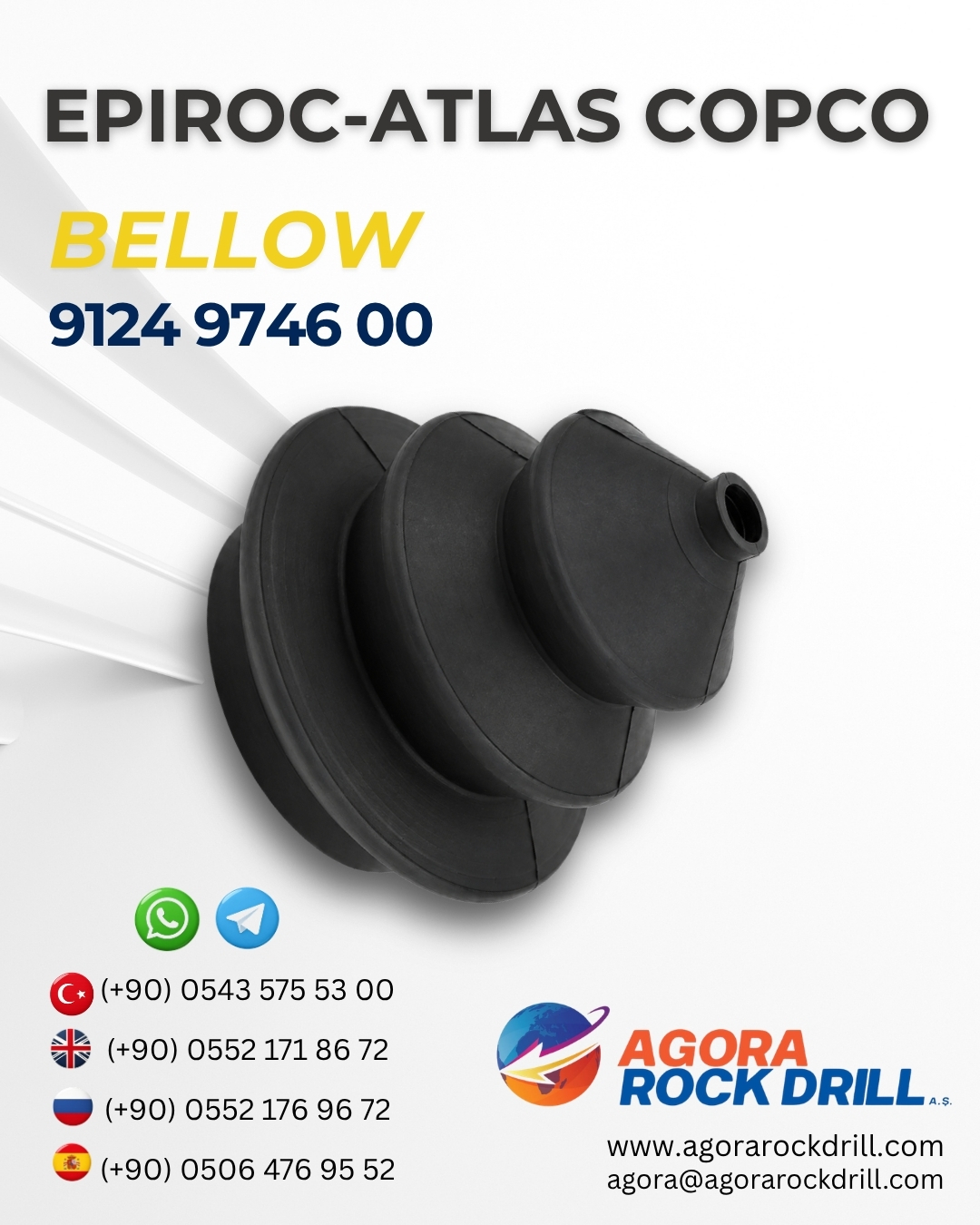 Epiroc - Atlas Copco - Bellow - 9124 9746 00 - 9124974600 - 9124-9746-00