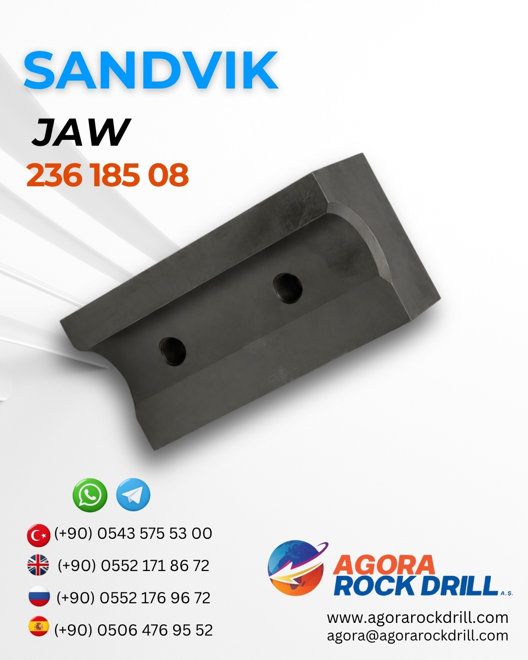 Sandvik - Jaw - 236 185 08 - 23618508