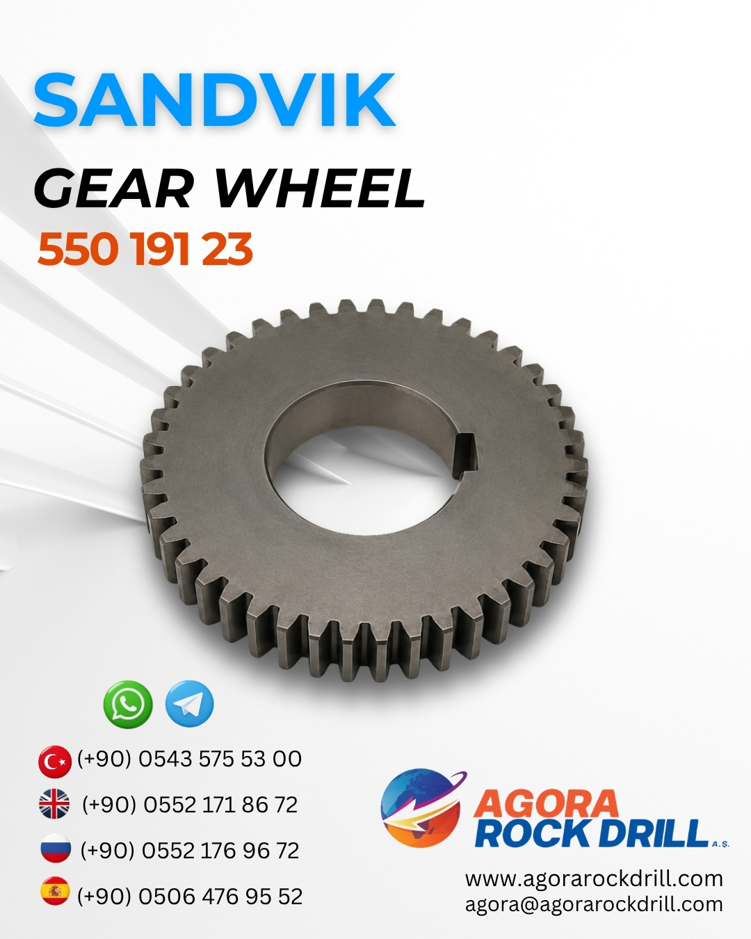 Sandvik - Gear Wheel - 550 191 23 - 55019123
