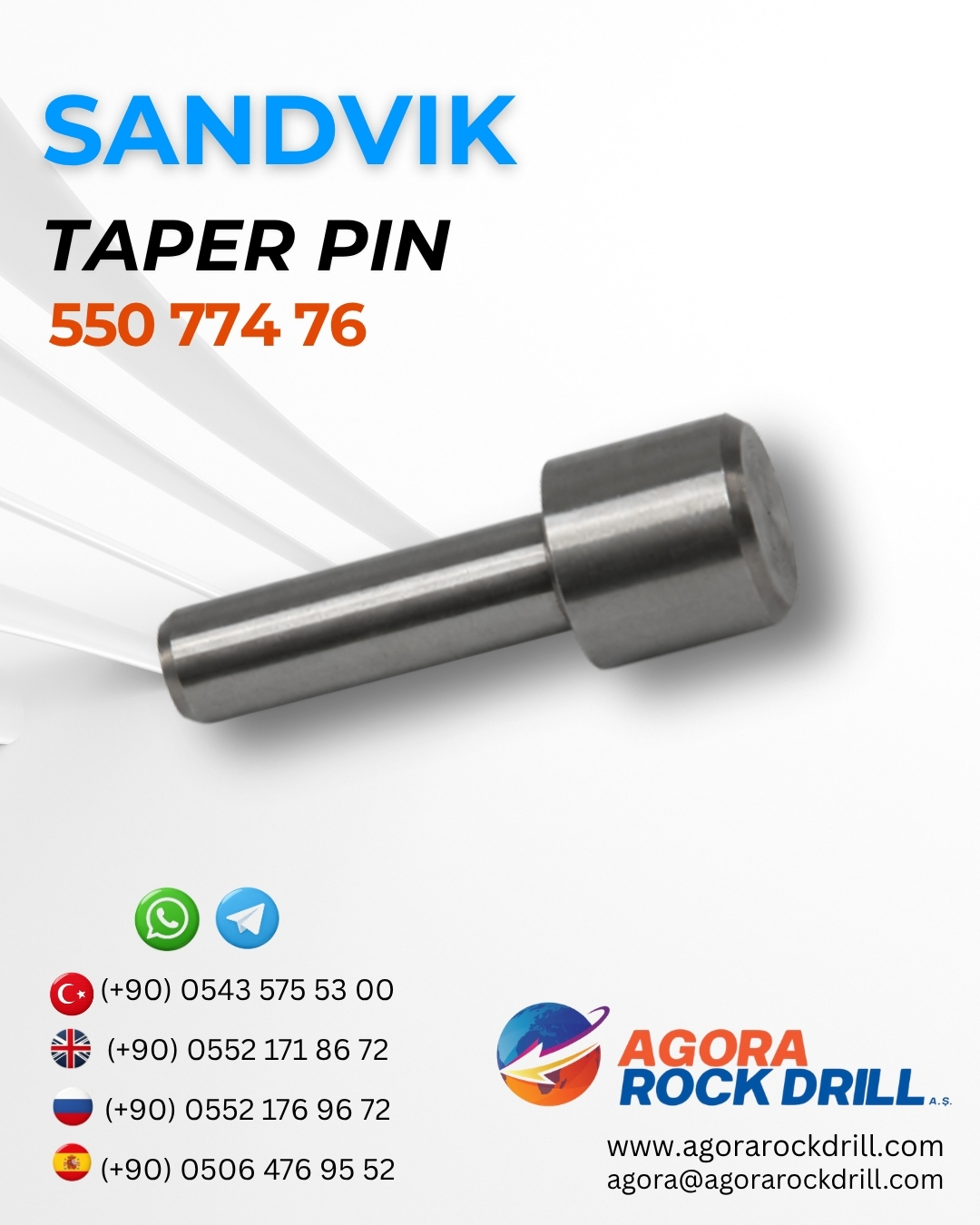 Sandvik - Taper Pin - 550 774 76 - 55077476