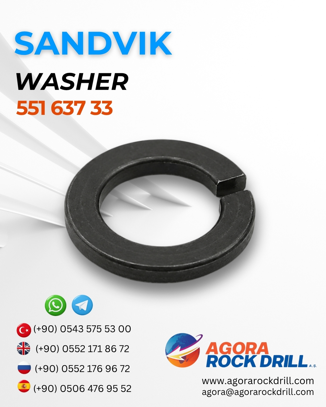 Sandvik - Washer - 551 637 33 - 55163733 