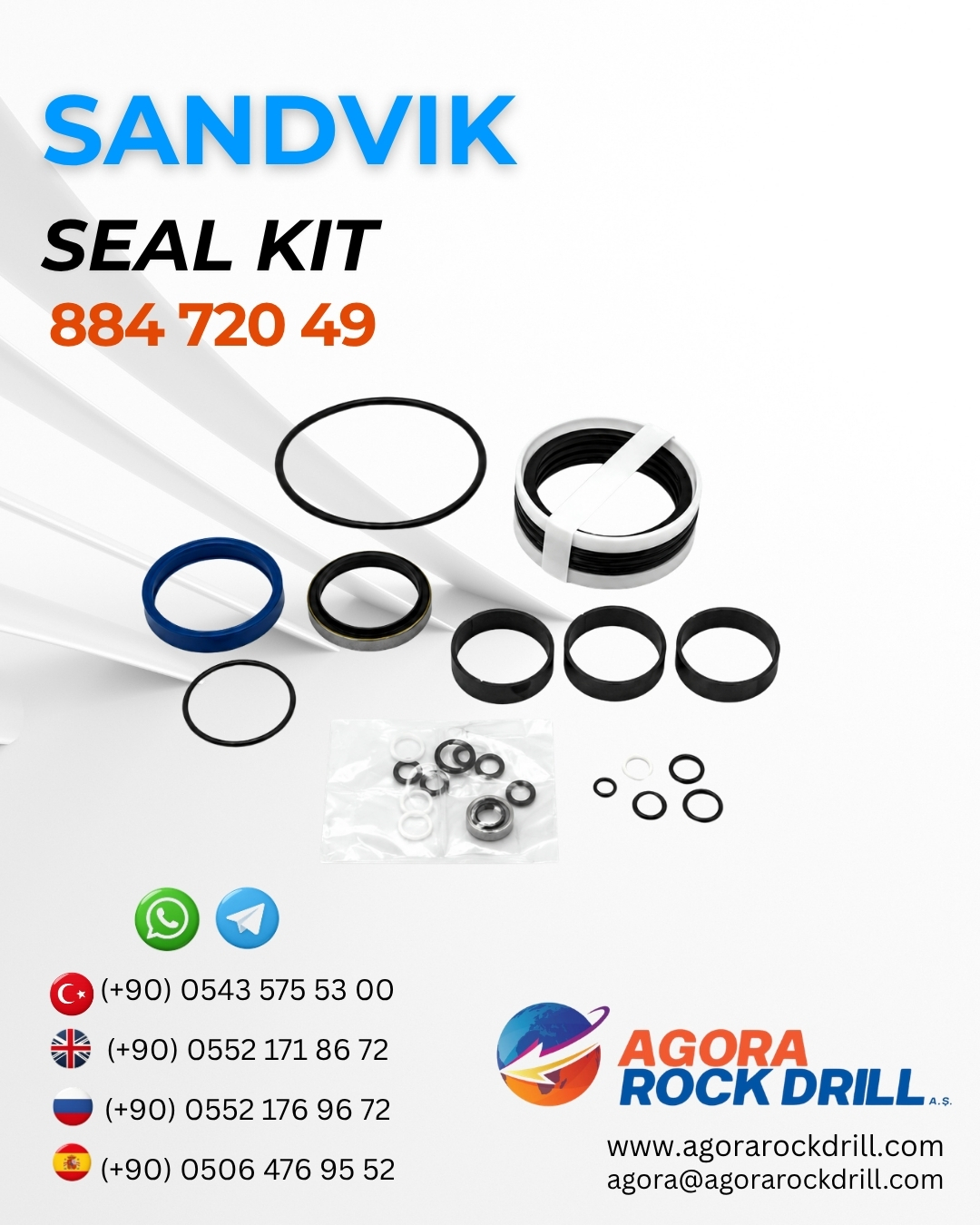 Sandvik - Seal Kit - 884 720 49 - 88472049