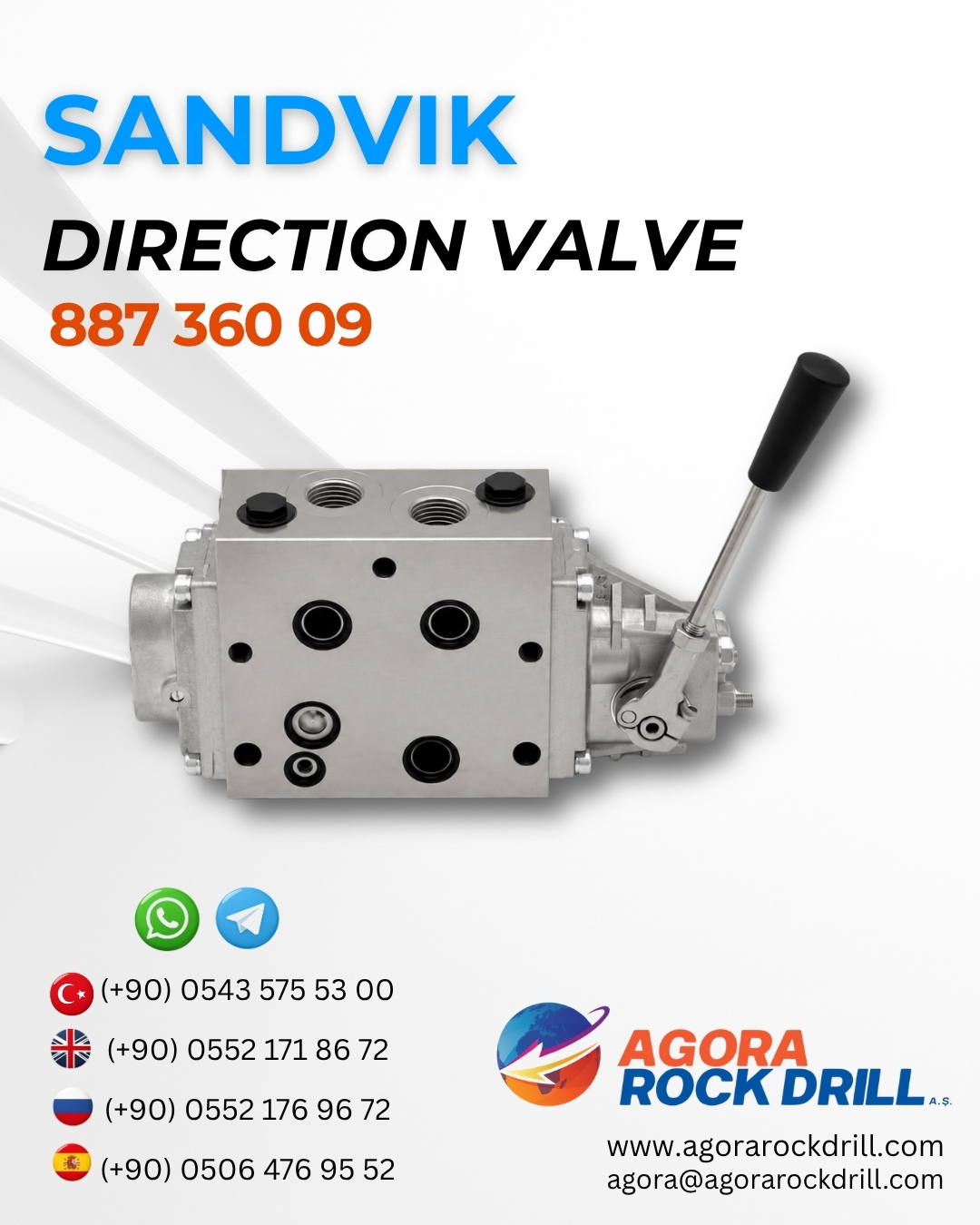 Sandvik - Direction Valve - 887 360 09 - 88736009