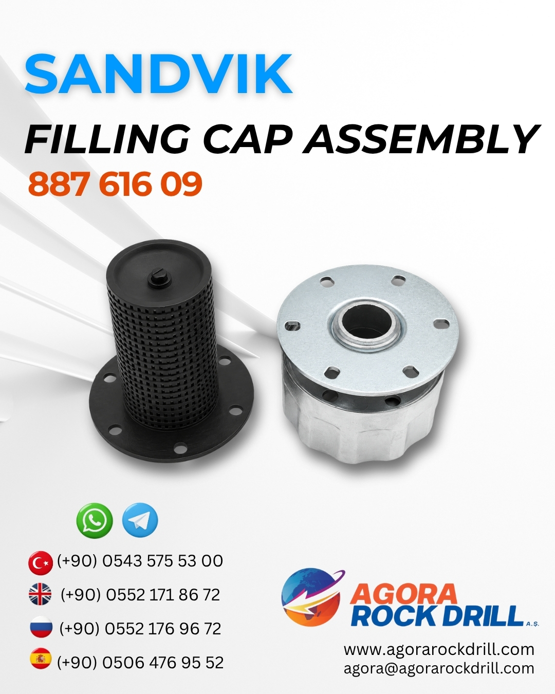 Sandvik - Filling Cap Assembly - 887 616 09 - 88761609