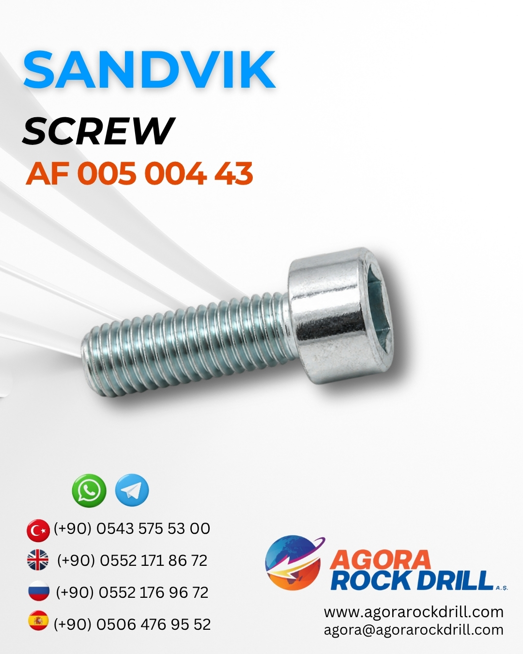 Sandvik - Screw - AF 005 004 43 - AF00500443