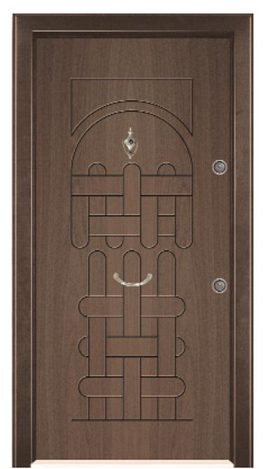 SA73 Walnut Walnut - Steel Door Model