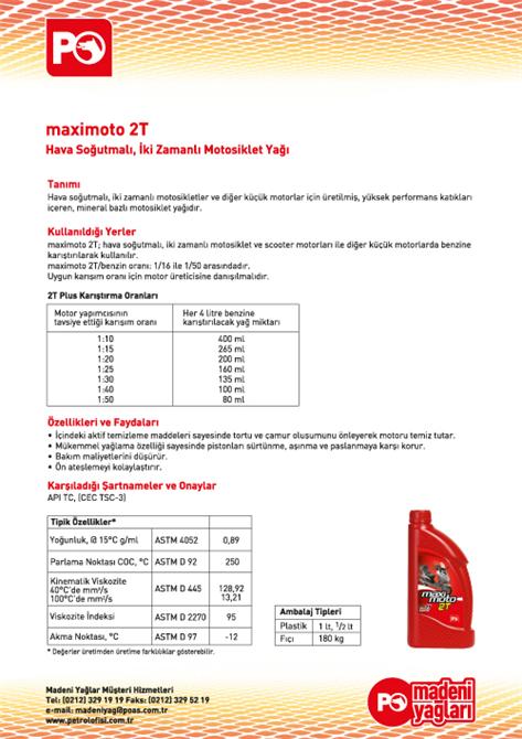 Maximoto 2T Motorsiklet Yağı